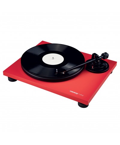Platine vinyle Hifi TURN2 rouge avec