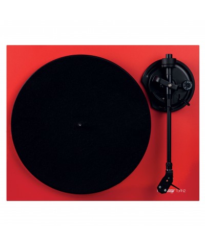 Platine vinyle Hifi TURN2 rouge avec
