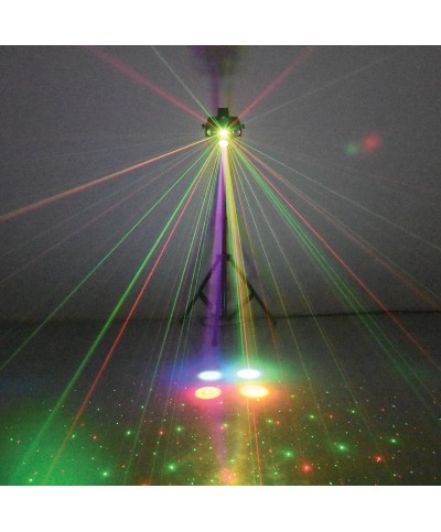 Jeux de lumière 3-en-1 : Beam Moonflower, Strobe, Laser multipoints Rouge et Vert Power Lighting METEOR VII