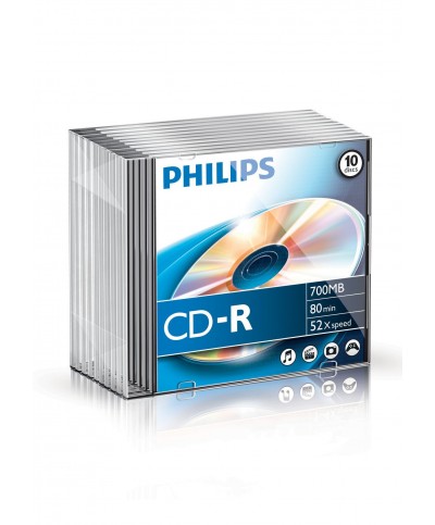 1x10 Philips CD-R 80Min 700MB 52x SL CD-R 12cm