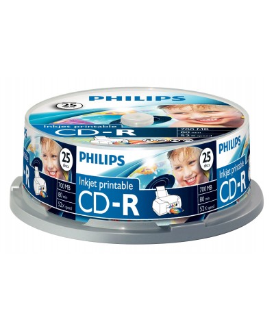 1x25 Philips CD-R 80Min 700MB 52x IW SP CD-R 12cm