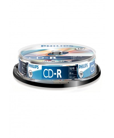 1x10 Philips CD-R 80Min 700MB 52x SP CD-R 12cm
