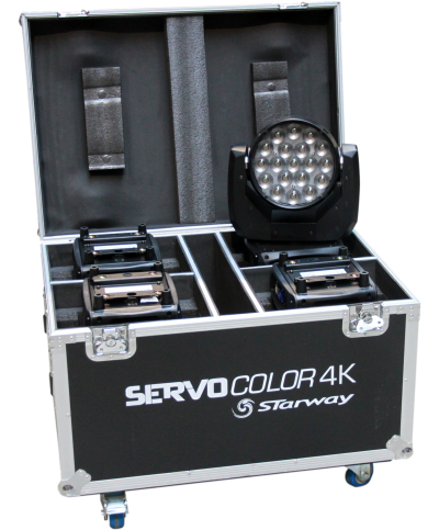 STARWAY Servo Color 4K en Flight-Case Vendu par 4 en flight-case indissociable non compris