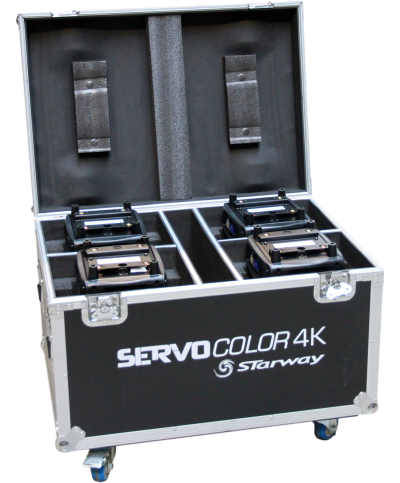 STARWAY Servo Color 4K en Flight-Case Vendu par 4 en flight-case indissociable non compris