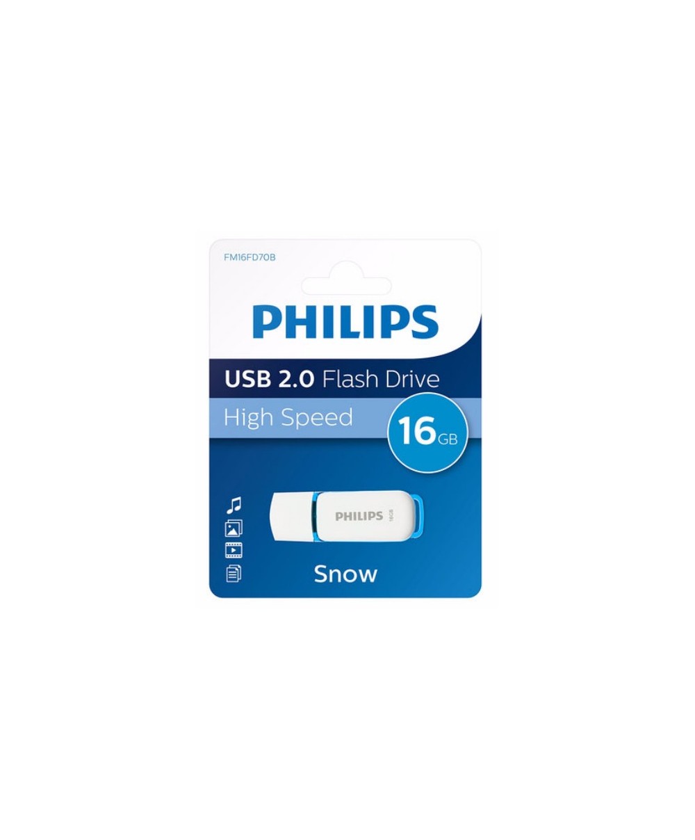 Philips USB 2.0 16GB Snow Edition bleu océan Clés USB