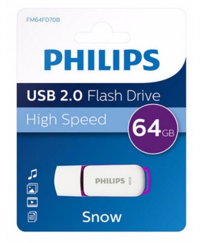 Philips USB 2.0 64GB Snow Edition pourpre Clés USB