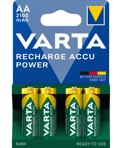 1x4 Varta Rechargeable Accu AA Ready2Use NiMH 2100 mAh Mignon Batteries rechargeables Universelles