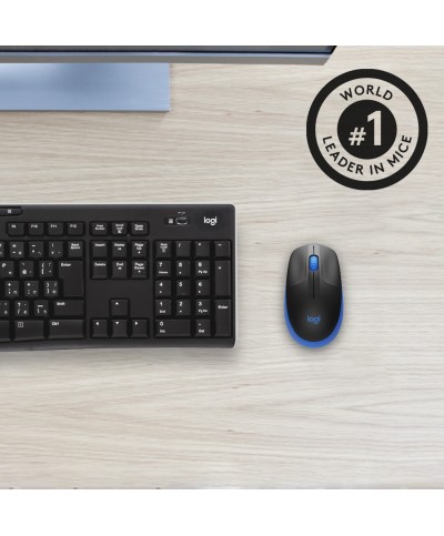 Logitech M190 bleu Souris sans fil Souris ordinateur sans fil