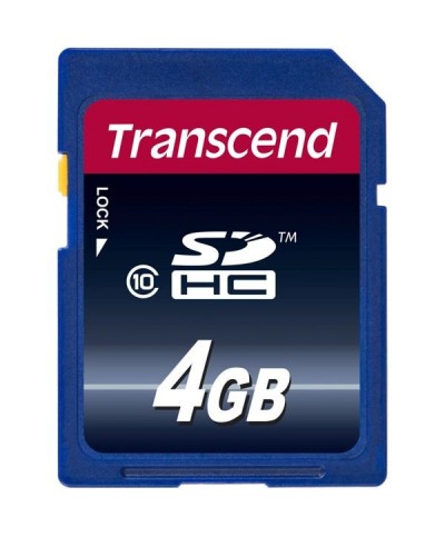 Transcend SDHC 4GB Class 10 Cartes SD - Carte Mémoire