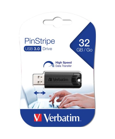 Verbatim Store n Go 32GB Pinstripe USB 3.0 noir Clés USB
