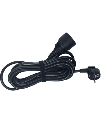 Rallonge Electrique standard PVC H05VV-F 3G1,5mm² 5m noir LAL PRO-5M Algam Lighting - Câbles et Cordons