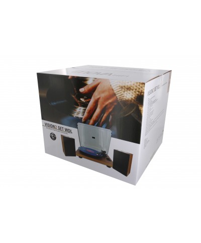 Pack enceintes vinyle hifi USB Bluetooth