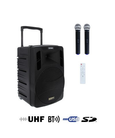 Sono Portable MP3 SD USB/ bluetooth 2 Micros Main UHF BE9412 MEDIA V2 POWER ACOUSTICS