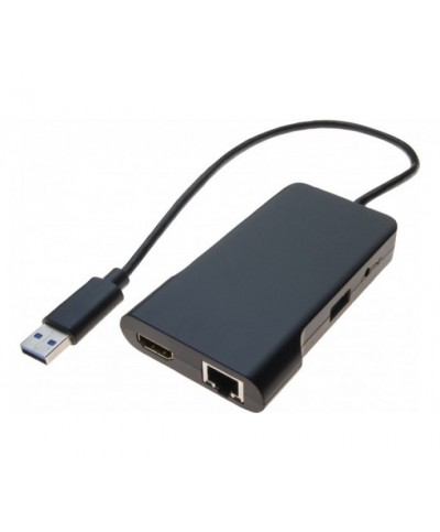 Adaptateur USB 3.0 HDMI RJ45 Gigabits HUB DEXLAN - Convertisseurs