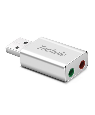 Mini Carte son Micro Casque Jack 3,5 USB Techole - Cartes Son Externe