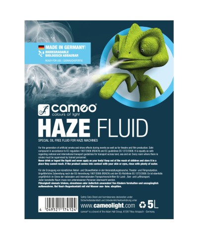 Liquide HAZER brouillard base eau 5 l Cameo HAZE FLUID 5Litres
