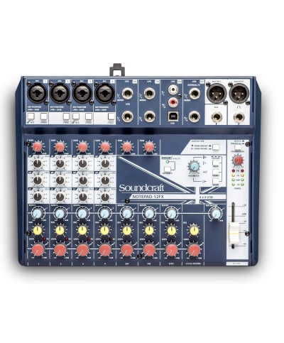 SOUNDCRAFT NotePad 12FX console de mixage avec USB I/O effets 12 Entrées