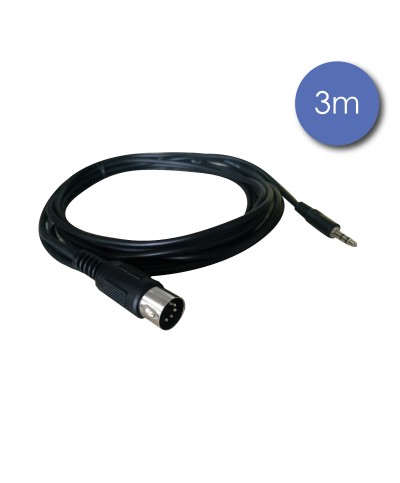 Cordon MINI JACK STEREO Mâle MIDI DIN 5 PIN Mâle 3 M POWER ACOUSTICS CAB 2215