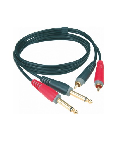 Cordon Audio KLOTZ 2 Jack 6,35 Mâle 2 RCA Mâle 3.00M - Câbles et Cordons