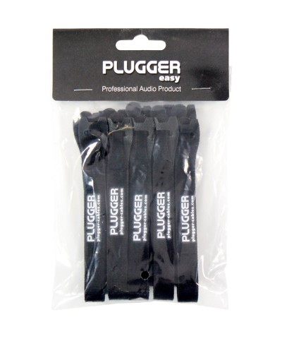 Plugger Attaches câbles Noir Pack de 10 Adhésif type Velcro