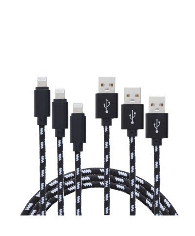 Yourban LIGHTING USB BL Pack de 3 Câbles USB Lightning - Câbles et Cordons