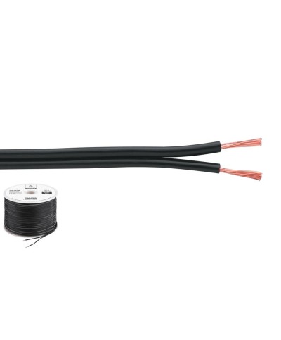 Câble HP Méplat 2x0,75mm au mètre Noir