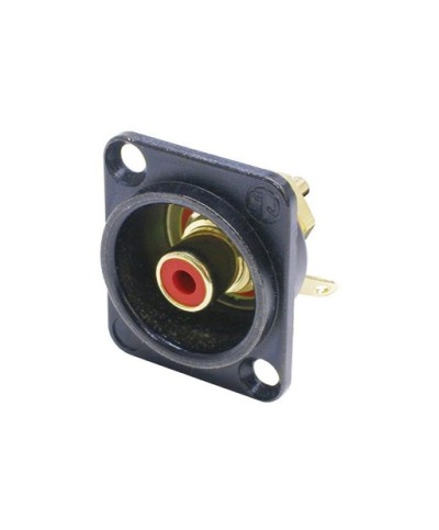 Fiche Châssis RCA Femelle Neutrik Rouge NF2DB2 à souder