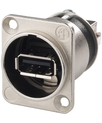 Fiche Châssis USB NAUSBW type B Neutrik Silver à souder
