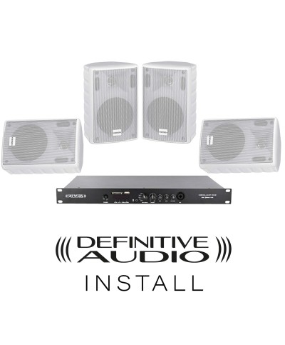 Definitive Audio PACK INSTALL RESTO WHITE V2 2 paires NEF8 WH + 1x Media Amp one