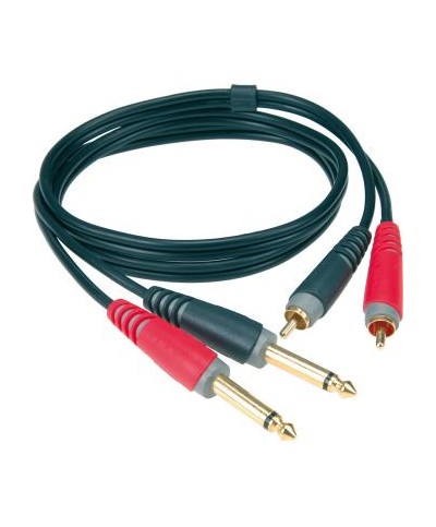 Cordon Audio KLOTZ 2 Jack 6,35 Mâle 2 RCA Mâle 1.00M - Câbles et Cordons