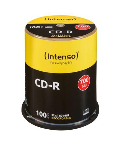 1x100 Intenso CD-R 80 / 700MB 52x Speed, cakebox spindle CD-R 12cm