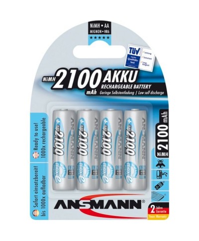 1x4 Ansmann maxE NiMH piles Mignon AA 2100 mAh 5035052 Batteries rechargeables Universelles - Piles batteries chargeurs