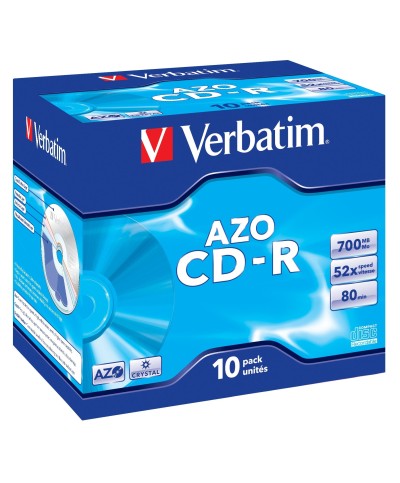 1x10 Verbatim Data Life plus CD-R 80 700MB, 52x Speed JC CD-R 12cm