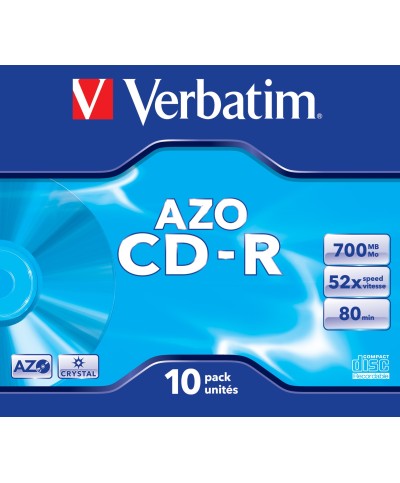 1x10 Verbatim Data Life plus CD-R 80 700MB, 52x Speed JC CD-R 12cm