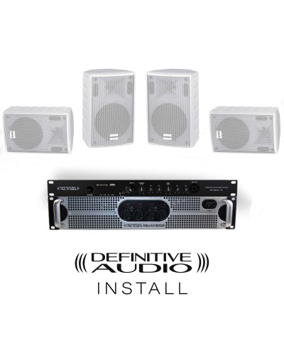 PACK INSTALL BAR Blanc 4xNEF8 WH 1xQUAD300D 1xMEDIA PLAYER ONE