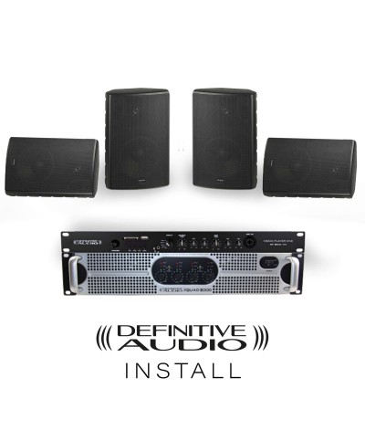 PACK INSTALL BAR Noir 4xNEF8 BL 1xQUAD300D 1xMEDIA PLAYER ONE