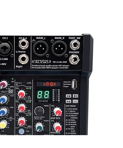 Definitive Audio TM 22 BU-DSP Mixeur USB DSP