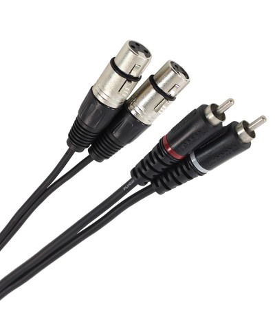 Plugger Câble Bretelle XLR Femelle 3b - RCA Mâle 3m Easy Câble Bretelle
