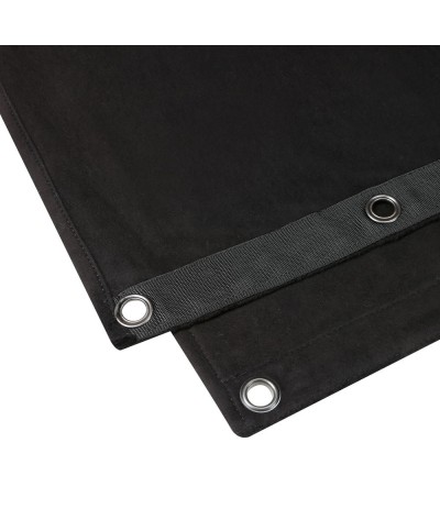 Tissu acoustique B1 M1 avec œillets brunis et ourlet, 4 x 3 m noir AH Accessories 0160 X 43