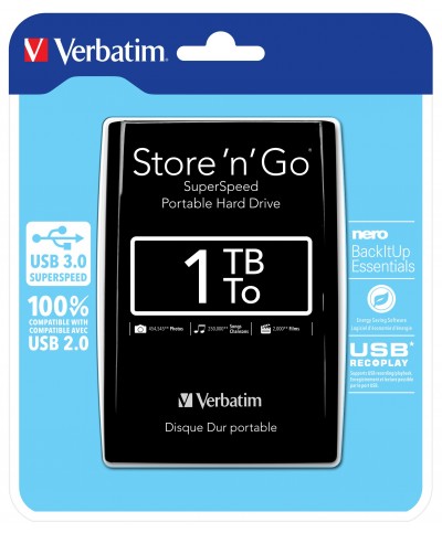 Verbatim Store n Go Portable 1TB USB 3.0 noir Disques durs Externe