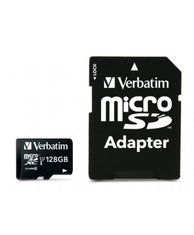 Verbatim microSDXC 128GB Class 10 UHS-I incl adaptateur Cartes MicroSD
