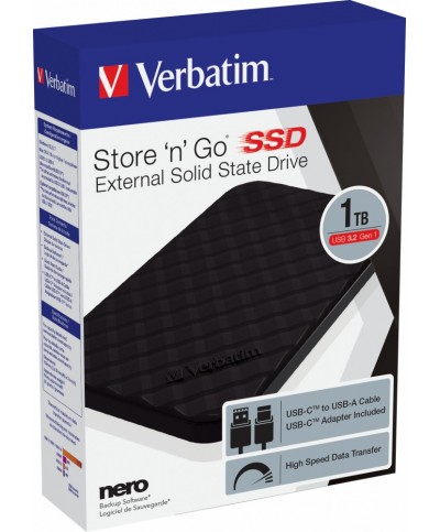Verbatim Store n Go  1TB Portable SSD USB 3.2 Disques durs SSD Externe