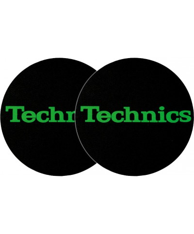 Feutrines Technics Logo Vert la paire 2x Slipmats - Feutrines SlipMat