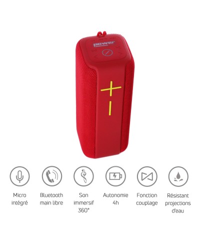 Enceinte Nomade Bluetooth Yourban GETONE 40 RED Compacte - Couleur Rouge