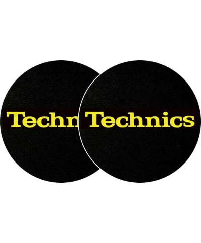 Feutrines Technics Logo Jaune la paire 2x Slipmats - Feutrines SlipMat