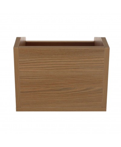 Meuble couleur bois pour 120 vinyles