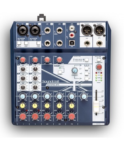 SOUNDCRAFT NotePad 8 FX console de mixage avec USB I/O effets 6 entrées