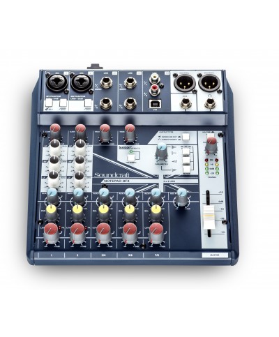 SOUNDCRAFT NotePad 8 FX console de mixage avec USB I/O effets 6 entrées