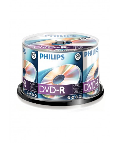 1x50 Philips DVD-R 4,7GB 16x SP Blank DVDs