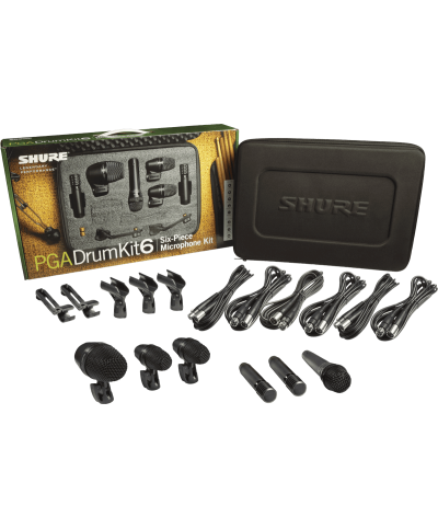 Malette 6 Micros Batterie SHURE PGADRUMKIT6 - Micros